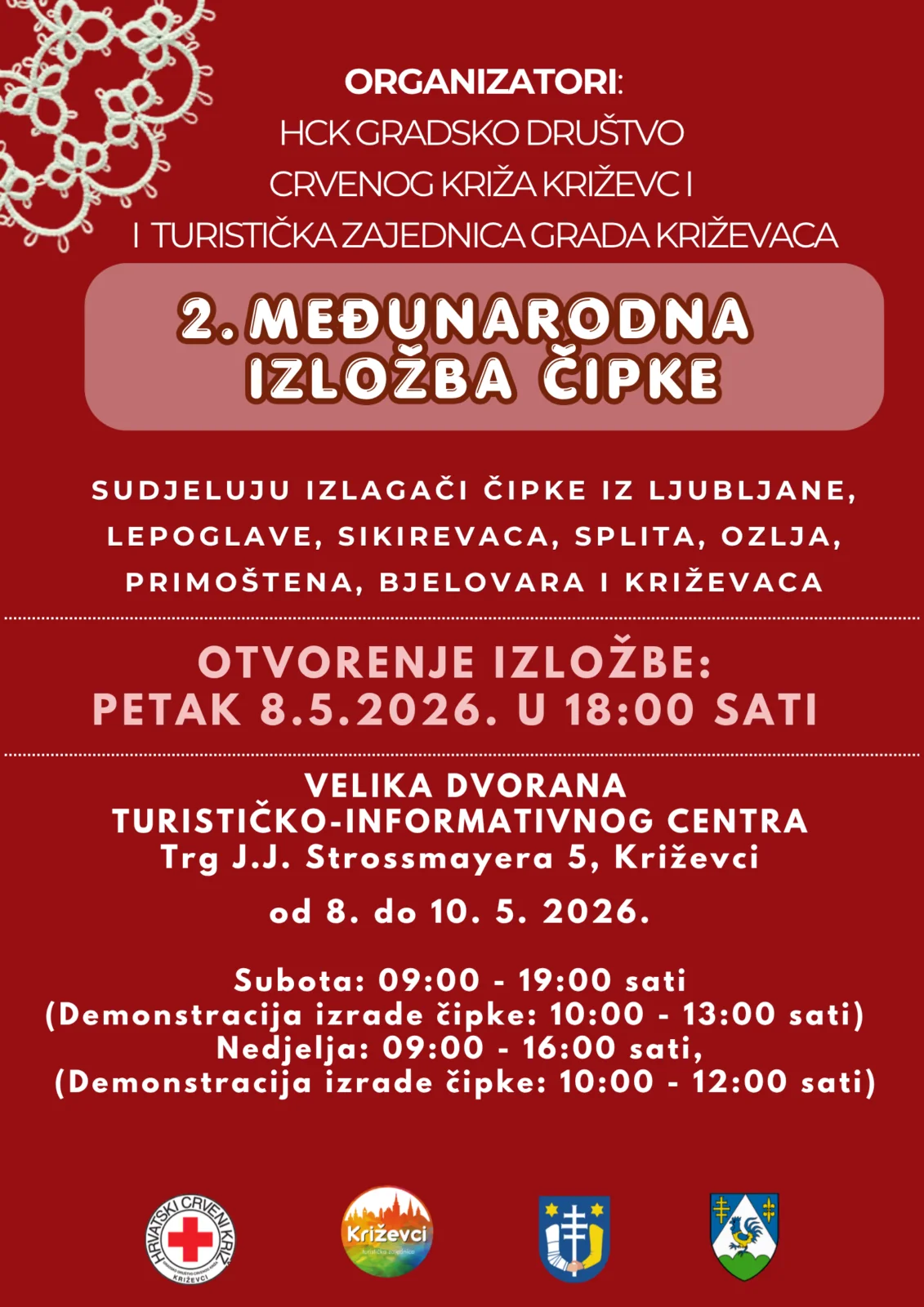 Druga Međunarodna izložba čipke u Križevcima - Crveni križ - Križevci 