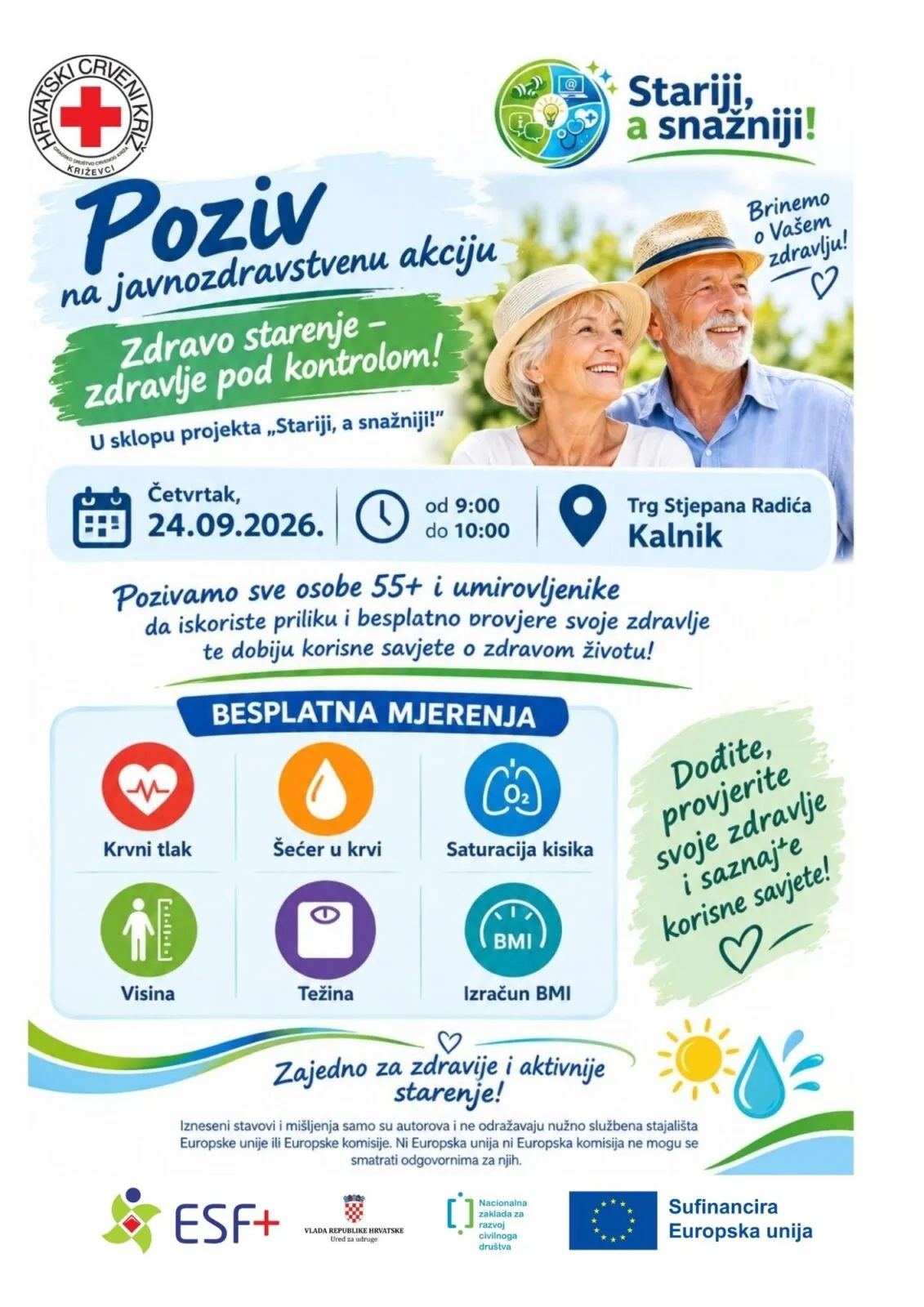 Provjerite svoje zdravlje – pridružite nam se! - Crveni križ - Križevci 